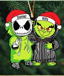 Jack And Grinch Christmas Gifts Ornament