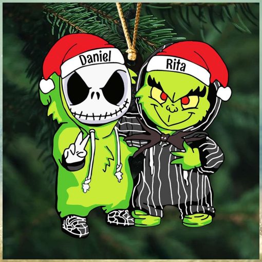 Jack And Grinch Christmas Gifts Ornament