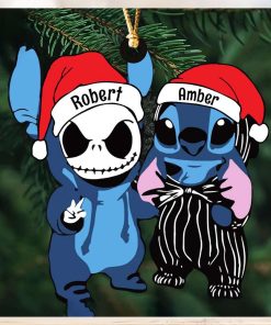 Jack And Stitch Christmas Gifts Ornament