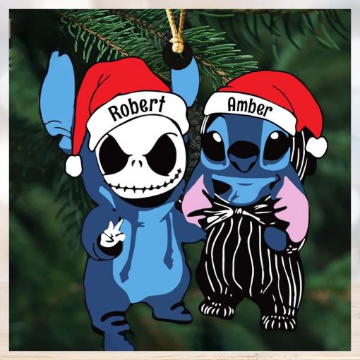 Jack And Stitch Christmas Gifts Ornament