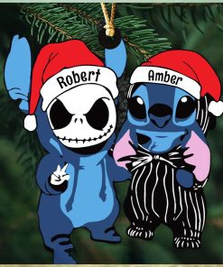 Jack And Stitch Christmas Gifts Ornament