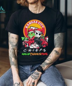 Jack Skellington And The Grinch Kansas City Chiefs Hallothanksmas Shirt