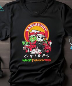 Jack Skellington And The Grinch Kansas City Chiefs Hallothanksmas Shirt