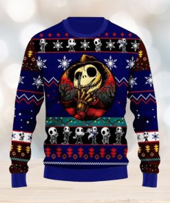 Jack Skellington Blue Knitted 3D Sweater For Christmas