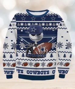 Jack Skellington Dallas Cowboys Ugly Christmas Sweater Gift For Men And Women