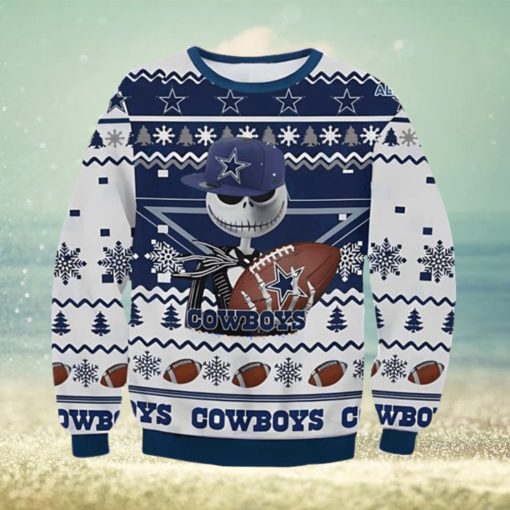 Jack Skellington Dallas Cowboys Ugly Christmas Sweater