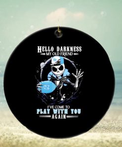 Jack Skellington North Carolina Tar Heels hello darkness my old friend ornament