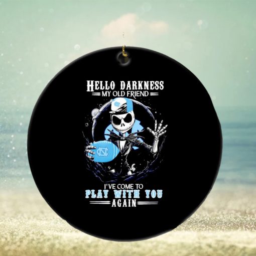 Jack Skellington North Carolina Tar Heels hello darkness my old friend ornament