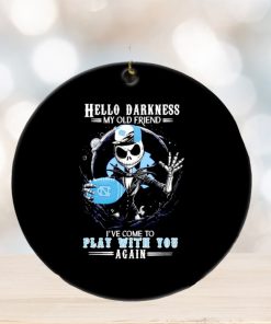 Jack Skellington North Carolina Tar Heels hello darkness my old friend ornament