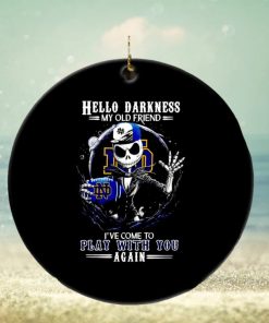 Jack Skellington Notre Dame Fighting Irish hello darkness my old friend ornament