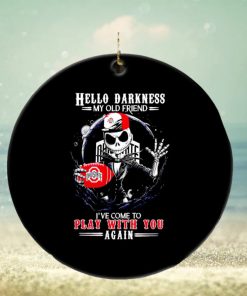 Jack Skellington Ohio State Buckeyes hello darkness my old friend ornament