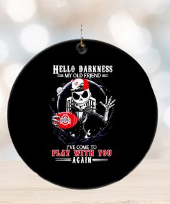 Jack Skellington Ohio State Buckeyes hello darkness my old friend ornament