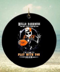 Jack Skellington Oklahoma State Cowboys hello darkness my old friend ornament