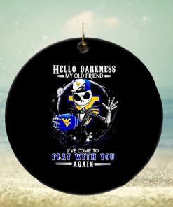 Jack Skellington West Virginia Mountaineers hello darkness my old friend ornament