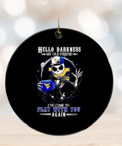 Jack Skellington West Virginia Mountaineers hello darkness my old friend ornament