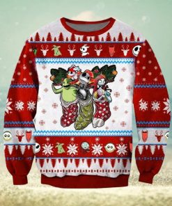 Jack and Sally and Boogie Christmas For Christmas Gifts Ugly Christmas Wool Knitted Sweater