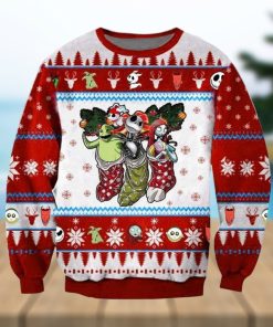 Jack and Sally and Boogie Christmas For Christmas Gifts Ugly Christmas Wool Knitted Sweater