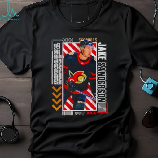 Jake Sanderson Hockey Paper Poster Senators shirt