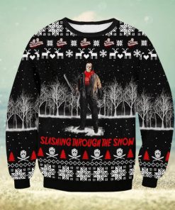 Jason Voorhees Slashing For Christmas Gifts 3D Printed Ugly Christmas Sweater