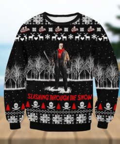 Jason Voorhees Slashing For Christmas Gifts 3D Printed Ugly Christmas Sweater