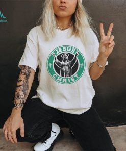 Jesus Christ Starbucks Logo Replacement Sticker shirt