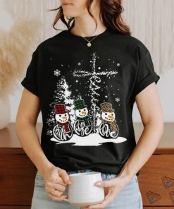 Jesus Faith Hope Love Snowman Funny Merry Xmas For Christian Long Sleeve T Shirt