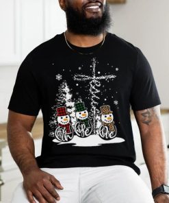 Jesus Faith Hope Love Snowman Funny Merry Xmas For Christian Long Sleeve T Shirt