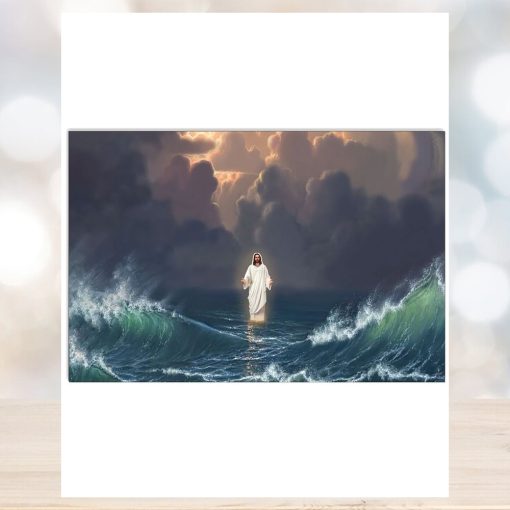 Jesus Walk Upon The Water Horizontal Poster