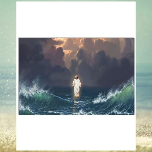 Jesus Walk Upon The Water Horizontal Poster