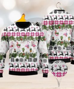 Jingle Bells And Pink Flamingo Ugly Christmas Sweater