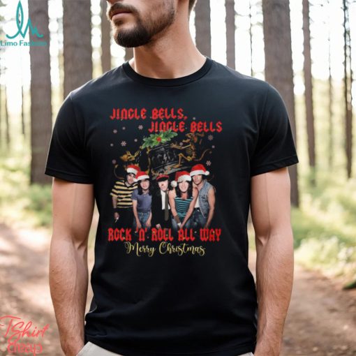 Jingle Bells Jingle Bells Rock ‘n’ Roll All Way Merry Christmas Unisex T Shirt