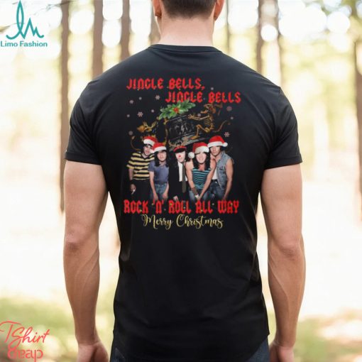 Jingle Bells Jingle Bells Rock ‘n’ Roll All Way Merry Christmas Unisex T Shirt