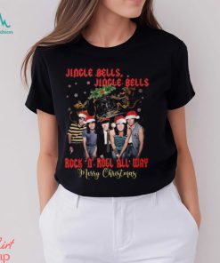 Jingle Bells Jingle Bells Rock ‘n’ Roll All Way Merry Christmas Unisex T Shirt