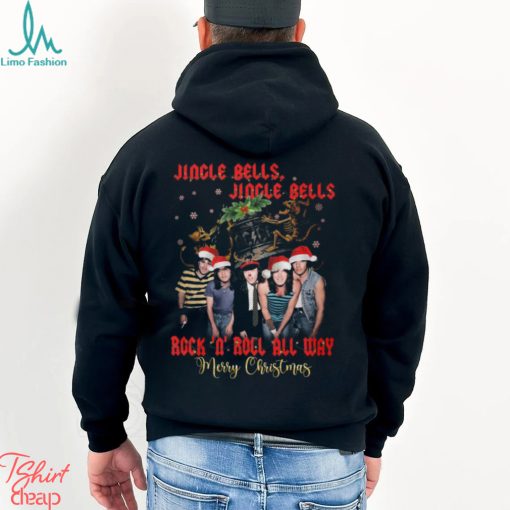 Jingle Bells Jingle Bells Rock ‘n’ Roll All Way Merry Christmas Unisex T Shirt