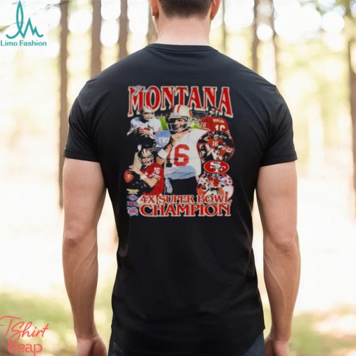 Joe Montana San Francisco 49ers 4x Super Bowl Champion Football Logo Vintage 2023 Shirt