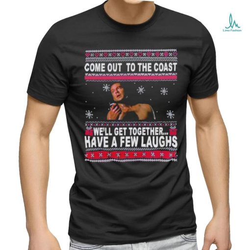 John McClane Come Out To The Coast Movie Quotes Ugly Christmas Shirt