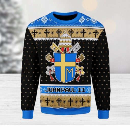 John Paul Ii Coat Of Arms Ugly Christmas Sweater