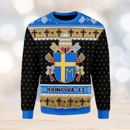 John Paul Ii Coat Of Arms Ugly Christmas Sweater