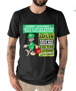 Johnny cupcakes and Celtic’s Jaylen Brown shirt