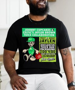 Johnny cupcakes and Celtic’s Jaylen Brown shirt