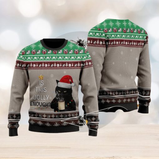 Jolly With Coffee Ugly Christmas Sweater For Men & Women