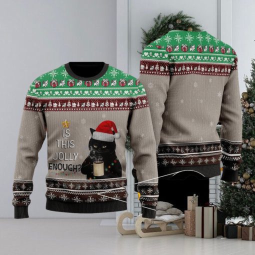 Jolly With Coffee Ugly Christmas Sweater For Men & Women