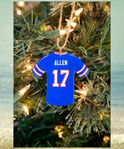 Josh Allen Ornament Stefon Diggs Kyle Allen James Cook Jerseys Wooden Ornament Custom Football Players Nfl Buffalo Bills Jersey Christmas Tree Decoration NEW