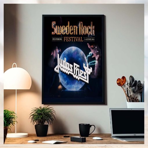 Judas Priest Sweden Rock Solvesborg Festival June 2024 Home Decor Poster Canvas