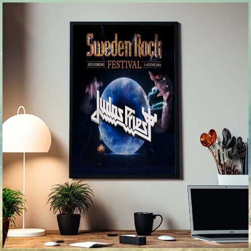 Judas Priest Sweden Rock Solvesborg Festival June 2024 Home Decor Poster Canvas