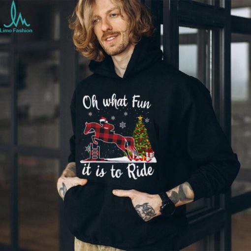Jumping Eventing Christmas   Oh What Fun It Is To Ride Classic T Shirt