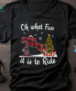 Jumping Eventing Christmas Oh What Fun It Is To Ride Classic T Shirt