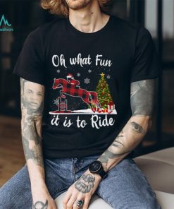 Jumping Eventing Christmas Oh What Fun It Is To Ride Classic T Shirt