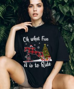 Jumping Eventing Christmas Oh What Fun It Is To Ride Classic T Shirt