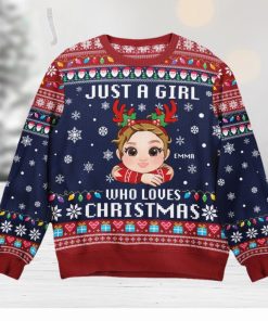 Just A Girl, Boy Who Loves Christmas Personalized Ugly Sweater